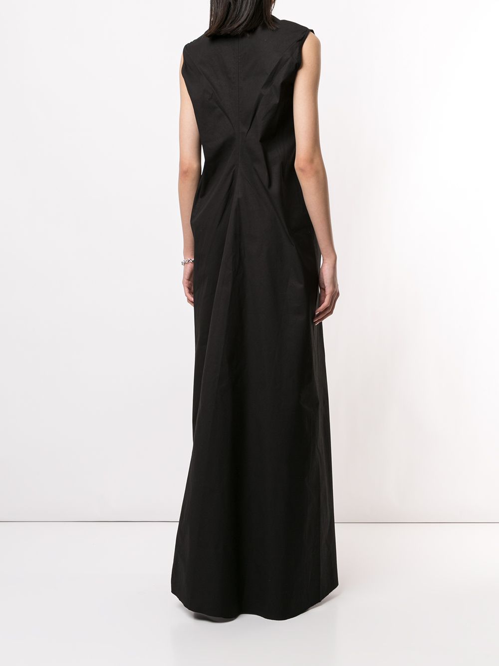 RICK OWENS TIE FRONT MAXI DRESS 