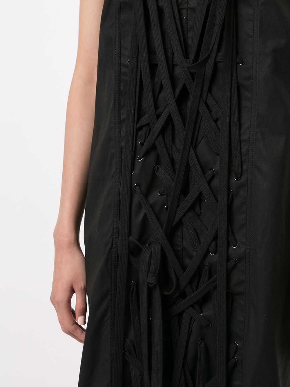 Shop Rick Owens Tie Front Maxi Dress In Black