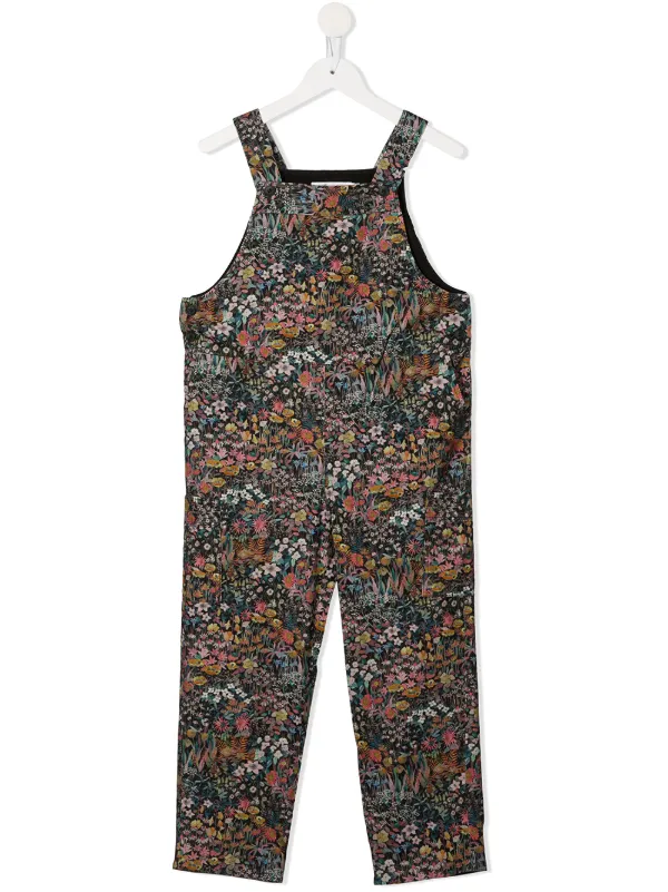floral print dungarees