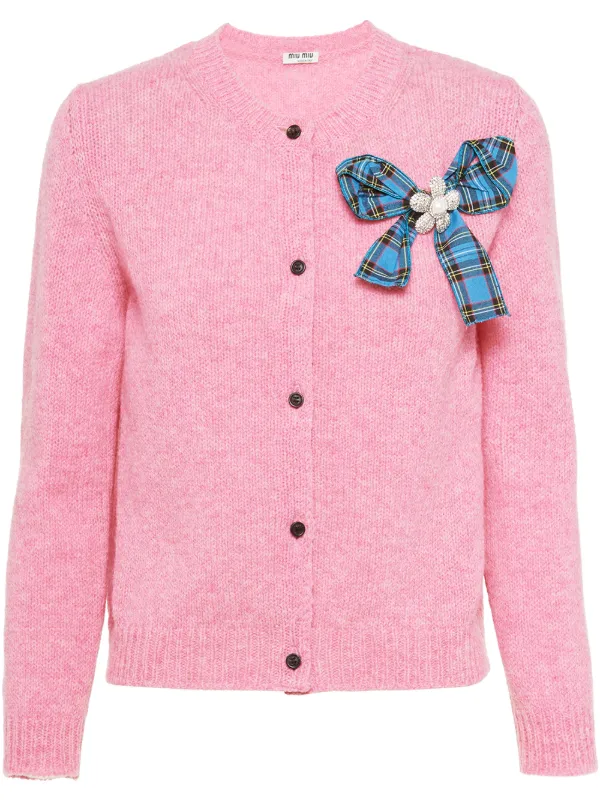 miu miu pink cardigan