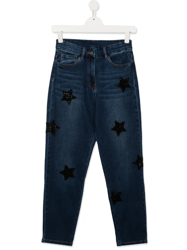 star patch jeans
