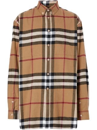 Burberry House Check Cotton Flannel Shirt - Farfetch
