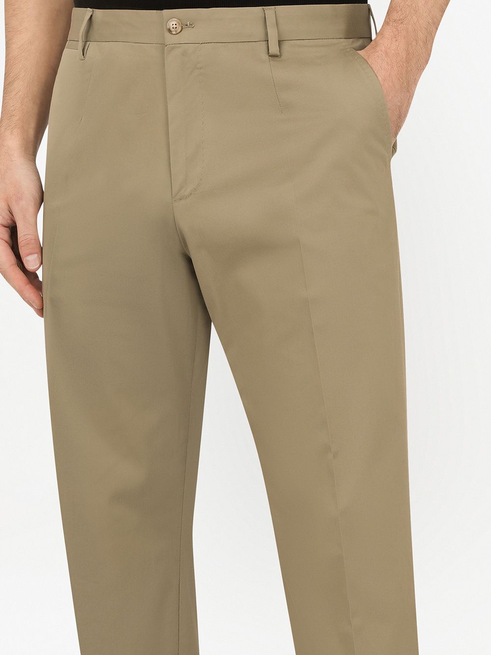 Shop Dolce & Gabbana Tapered Tailored Trousers In Neutrals