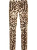 Dolce & Gabbana leopard-print skinny jeans - Brown