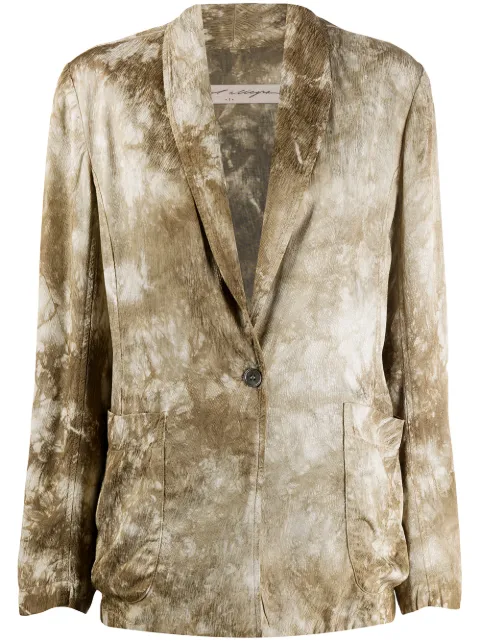 Raquel Allegra tie-dye effect blazer