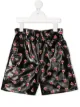 Image 1 of Philosophy Di Lorenzo Serafini Kids floral embroidery shorts