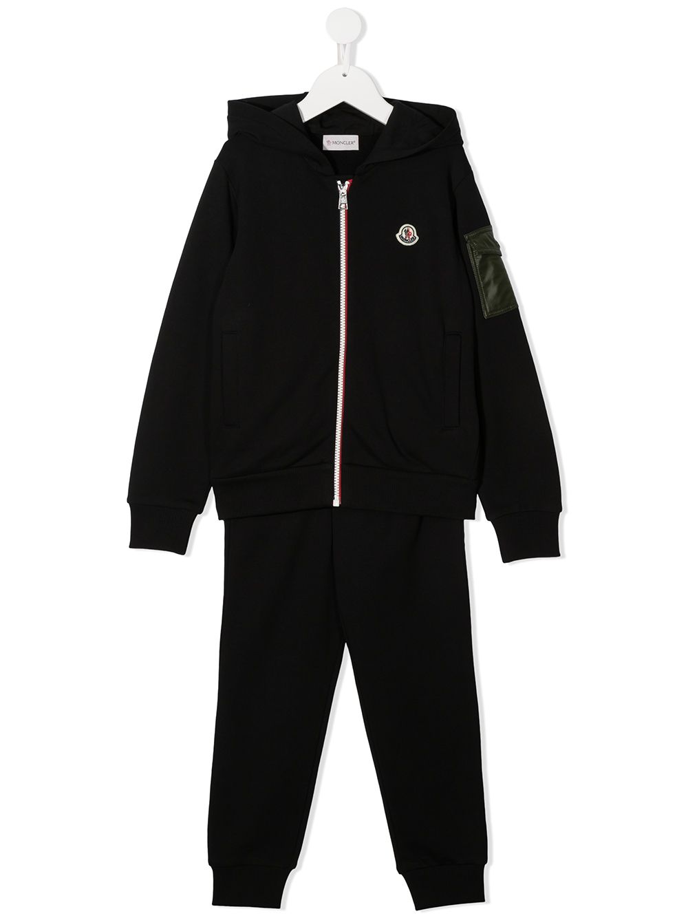 фото Moncler kids спортивный костюм с капюшоном и логотипом