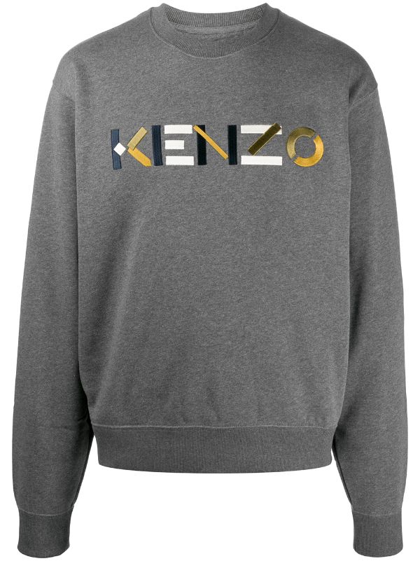 Shop Kenzo embroidered-logo sweatshirt 