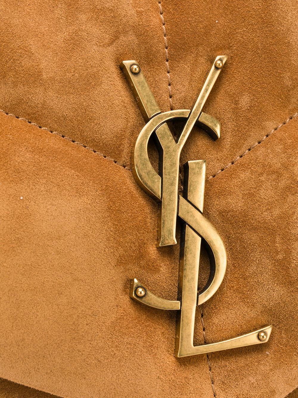 Shop Saint Laurent Monogram Envelope Shoulder Bag In Brown