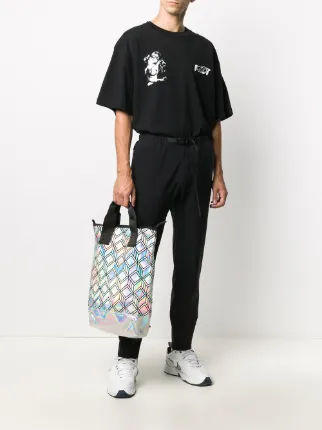 reflective geo print tote bag展示图