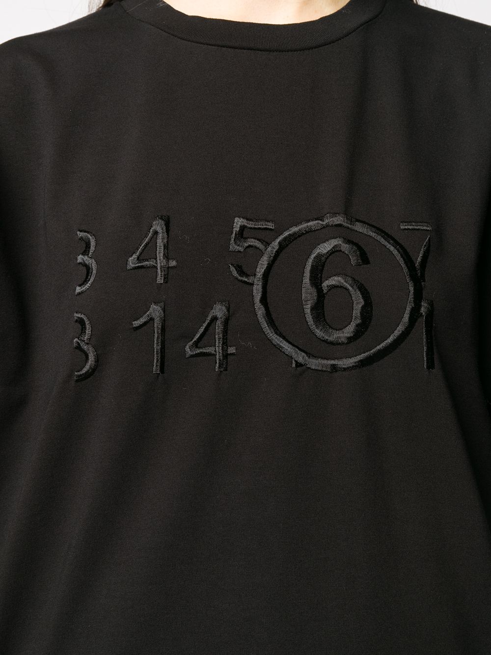MM6 Maison Margiela Embroidered Numbers T-shirt - Farfetch