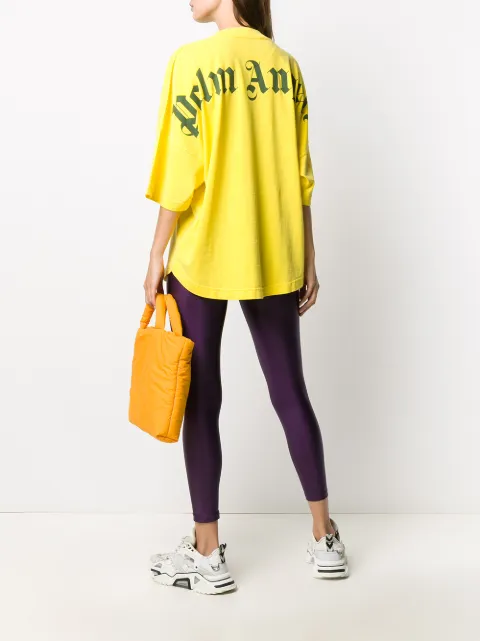 yellow Palm Angels logo-print oversized 