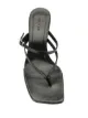 BY FAR Desire creased-leather sandals