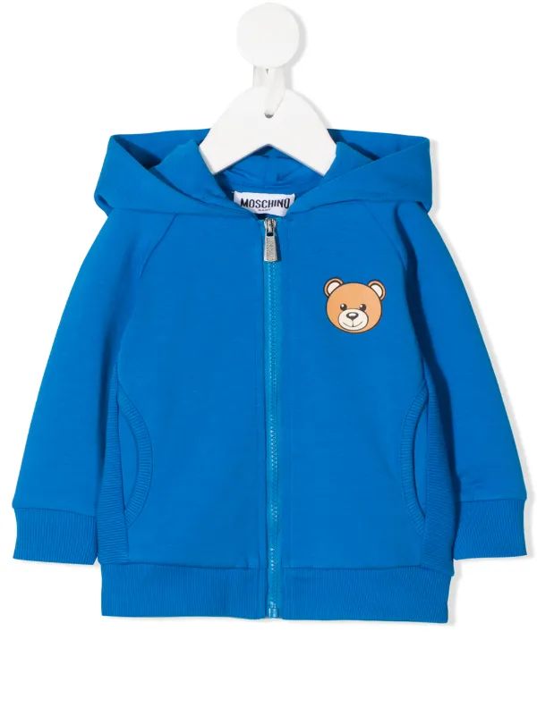 blue teddy hoodie