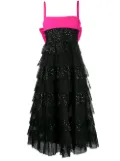 RED Valentino sequinned flared dress - Black