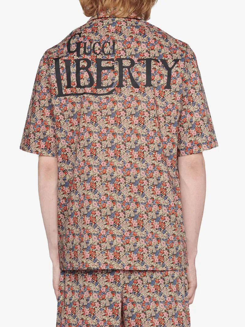GUCCI LIBERTY FLORAL BOWLING SHIRT