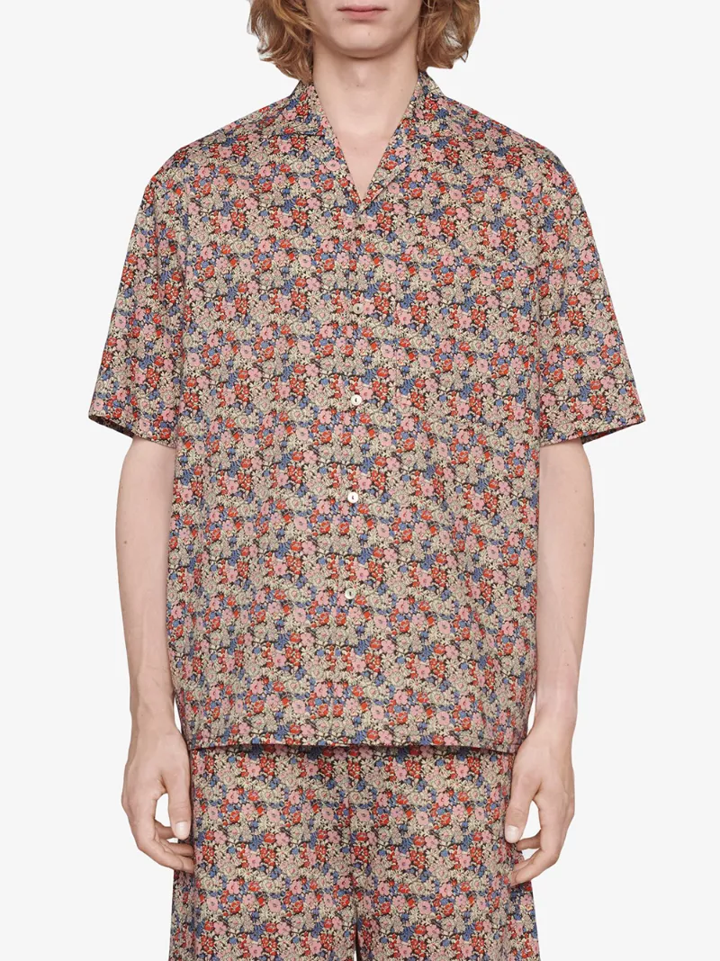 GUCCI LIBERTY FLORAL BOWLING SHIRT