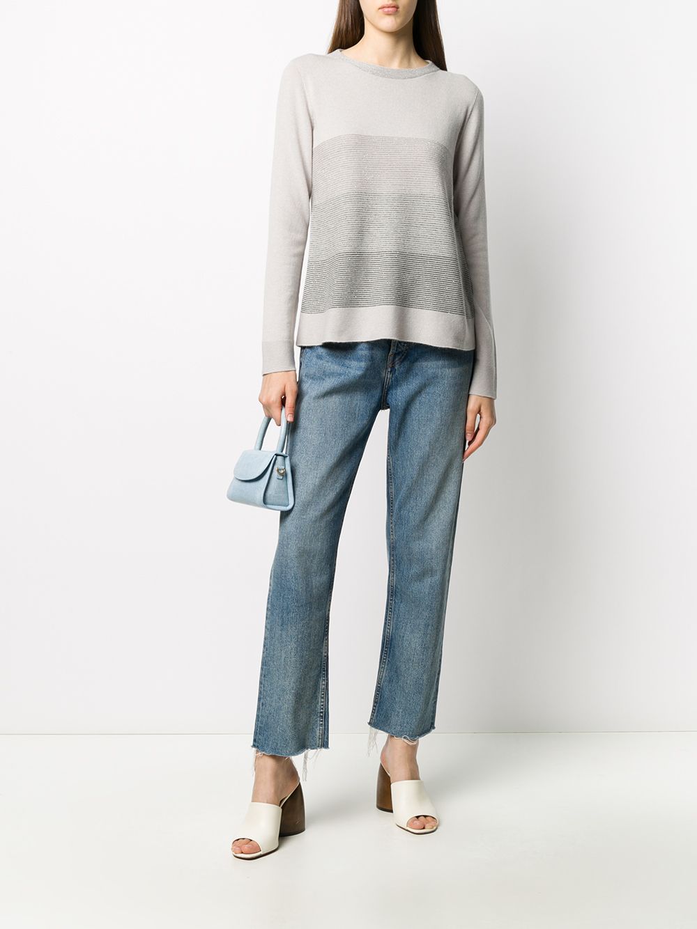 фото D.exterior long-sleeve colour block jumper