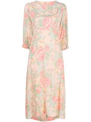 cocktail and party floral midi dress