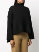 Allude loose fit cashmere-wool blend turtle neck jumper