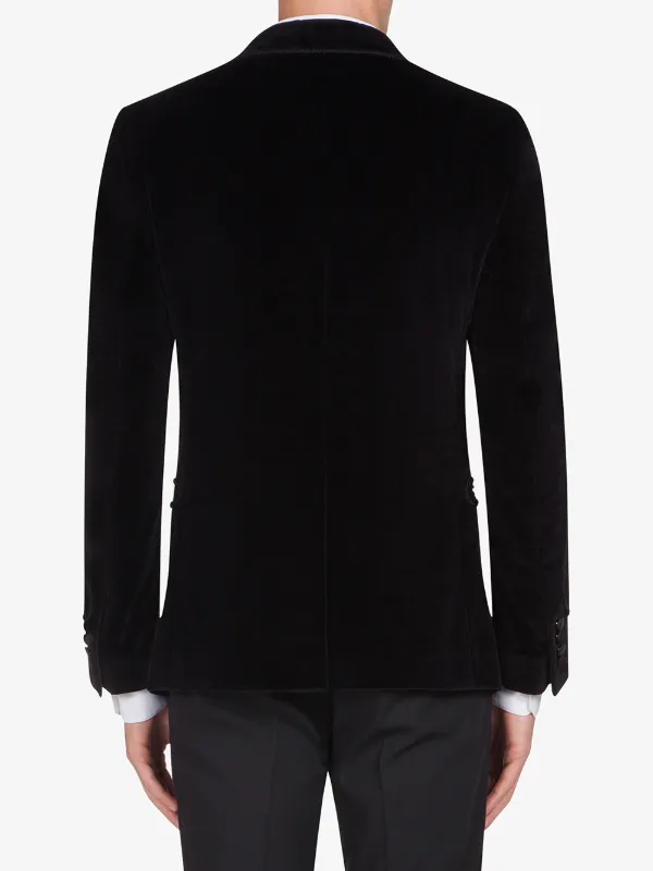 Dolce & Gabbana single-breasted Velvet Tuxedo Jacket | Black