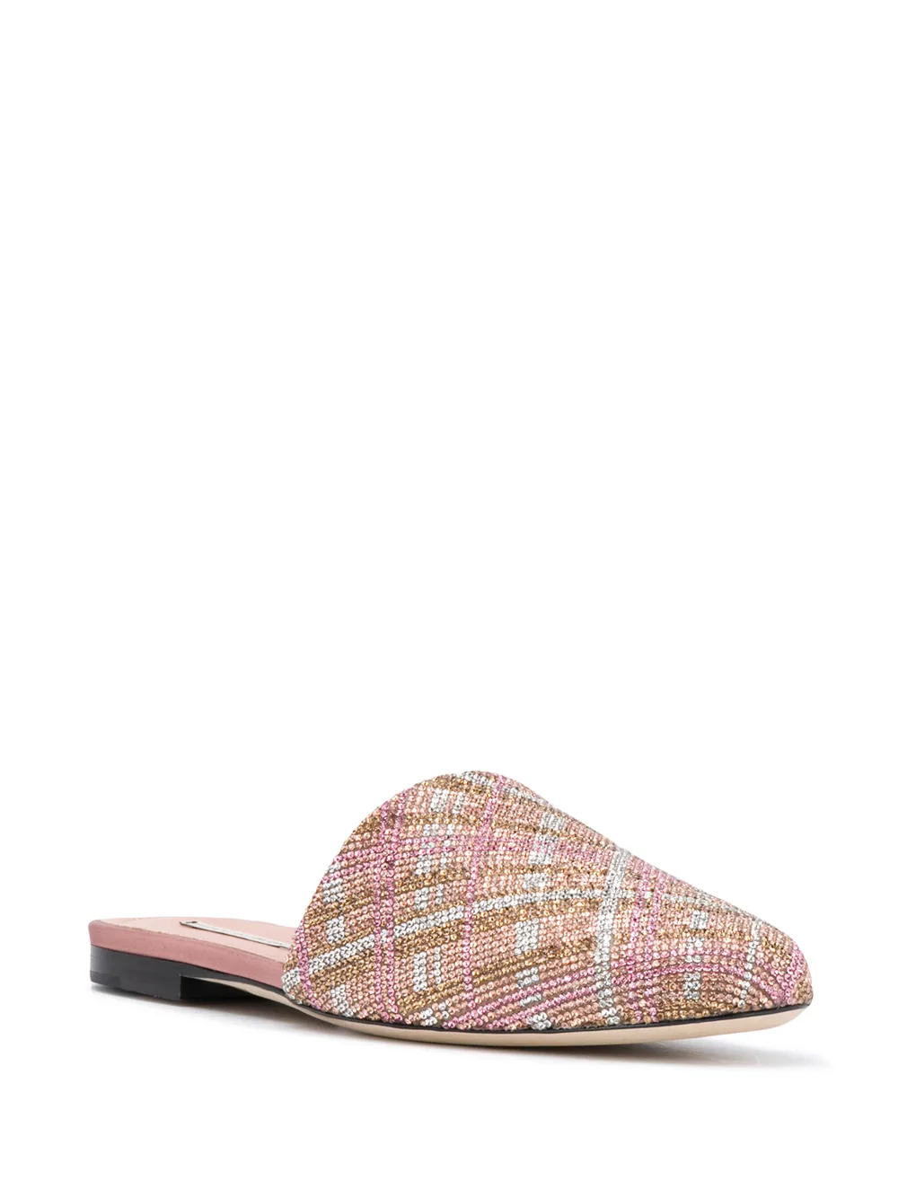 Marco De Vincenzo Geruite slippers - Roze