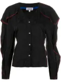 Koché ruffle-trimmed jacquard shirt - Black