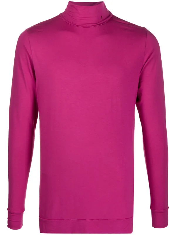 roll neck pink jumper