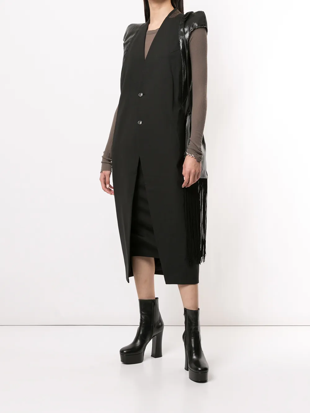 Rick Owens structured-shoulder coat | Single Breasted Coats | Image 2