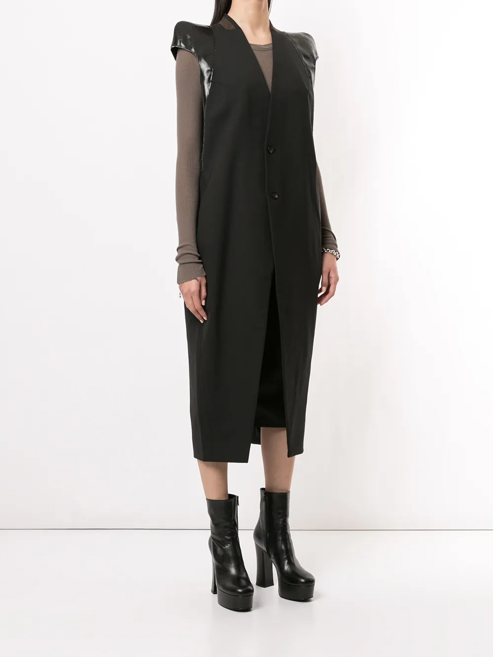 Rick Owens structured-shoulder coat | Coats | Image 3