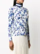 Tory Burch contrast collar floral high-neck top