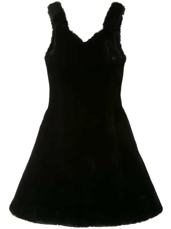 fur mini dress