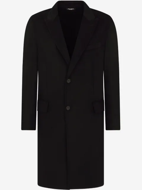 Dolce & Gabbana Kasjmier mantel met enkele rij knopen
