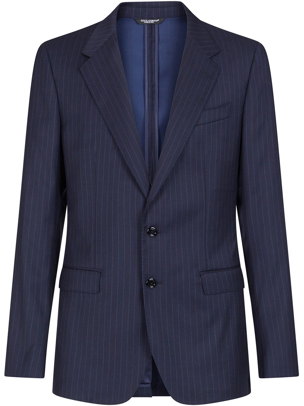 Dolce & Gabbana striped single-breasted blazer - Blue