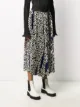 Sacai script print pleated skirt
