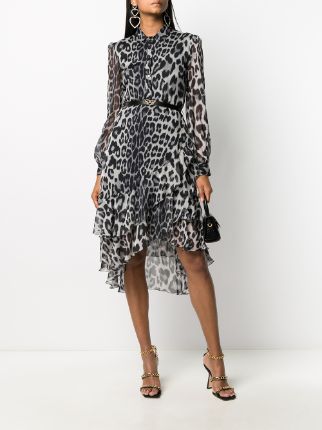 leopard print shirt dress展示图