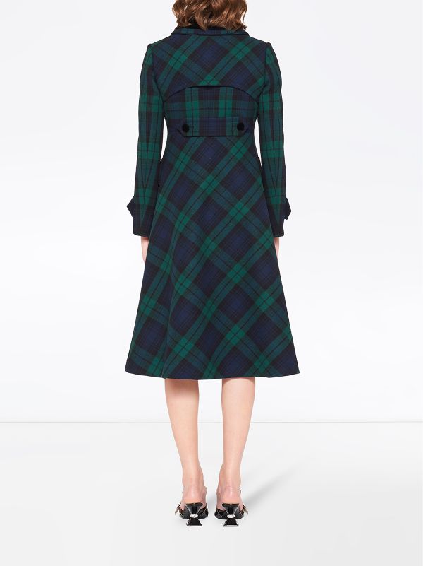 ladies black watch tartan coat