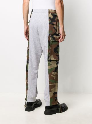 camouflage panelled track pants展示图