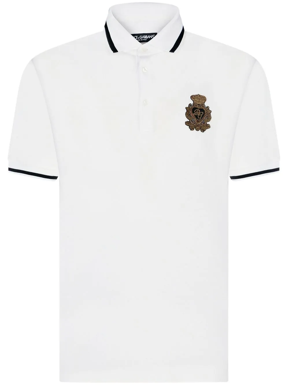 

Dolce & Gabbana playera tipo polo con logo DG - Blanco