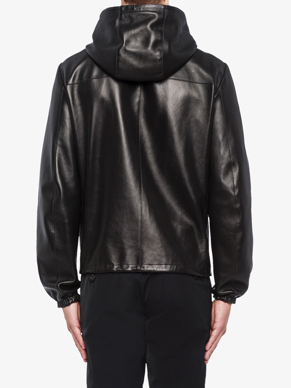 Prada Hooded Leather Jacket - Farfetch