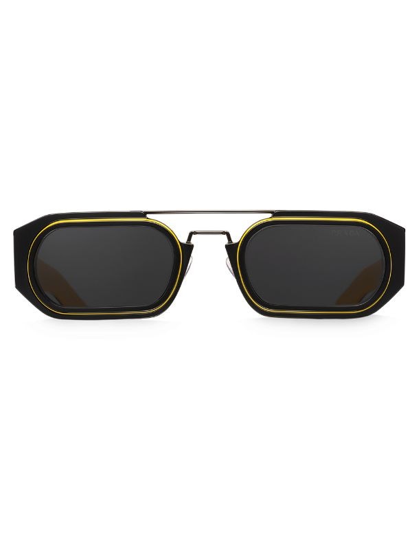 RingenShops - Prada Sandalen mit Logo-Schild Schwarz - Shop Prada Eyewear  Prada Runway sunglasses with Express Delivery