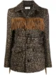 Image 1 of Saint Laurent leopard print tasselled jacket