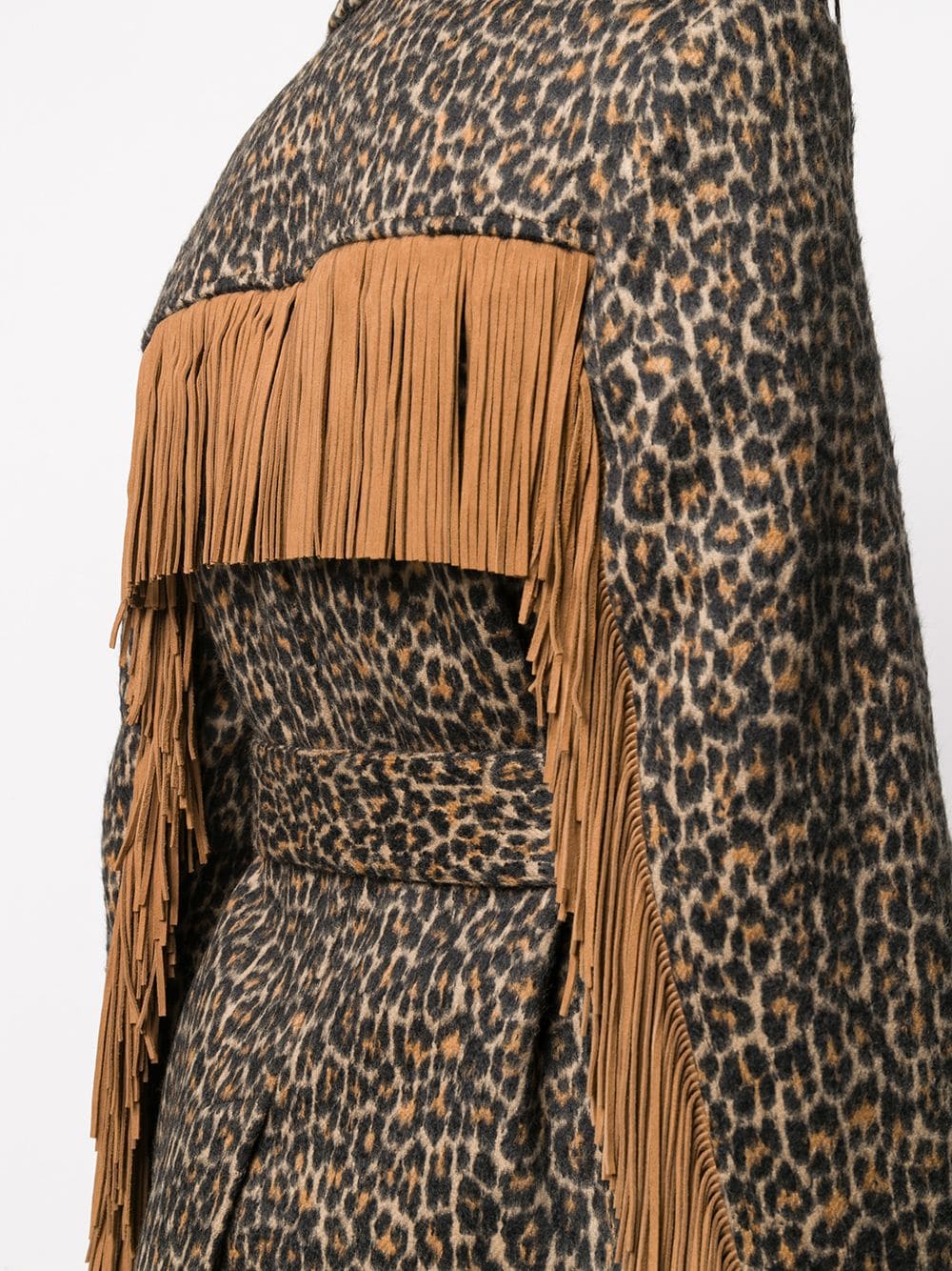 фото Saint laurent куртка с леопардовым принтом