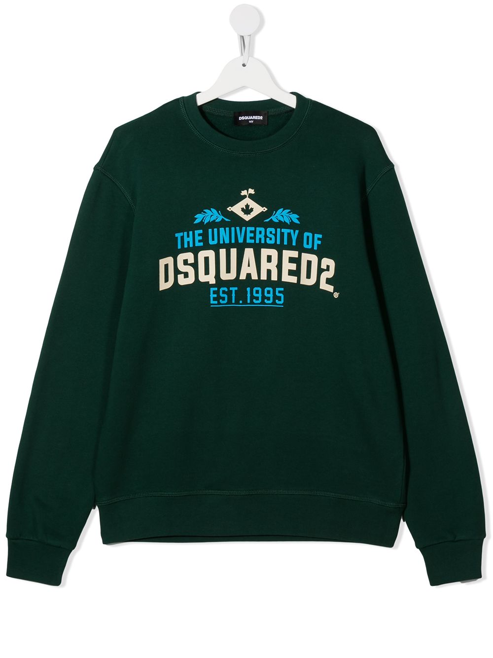 фото Dsquared2 kids толстовка с принтом university of dsquared2