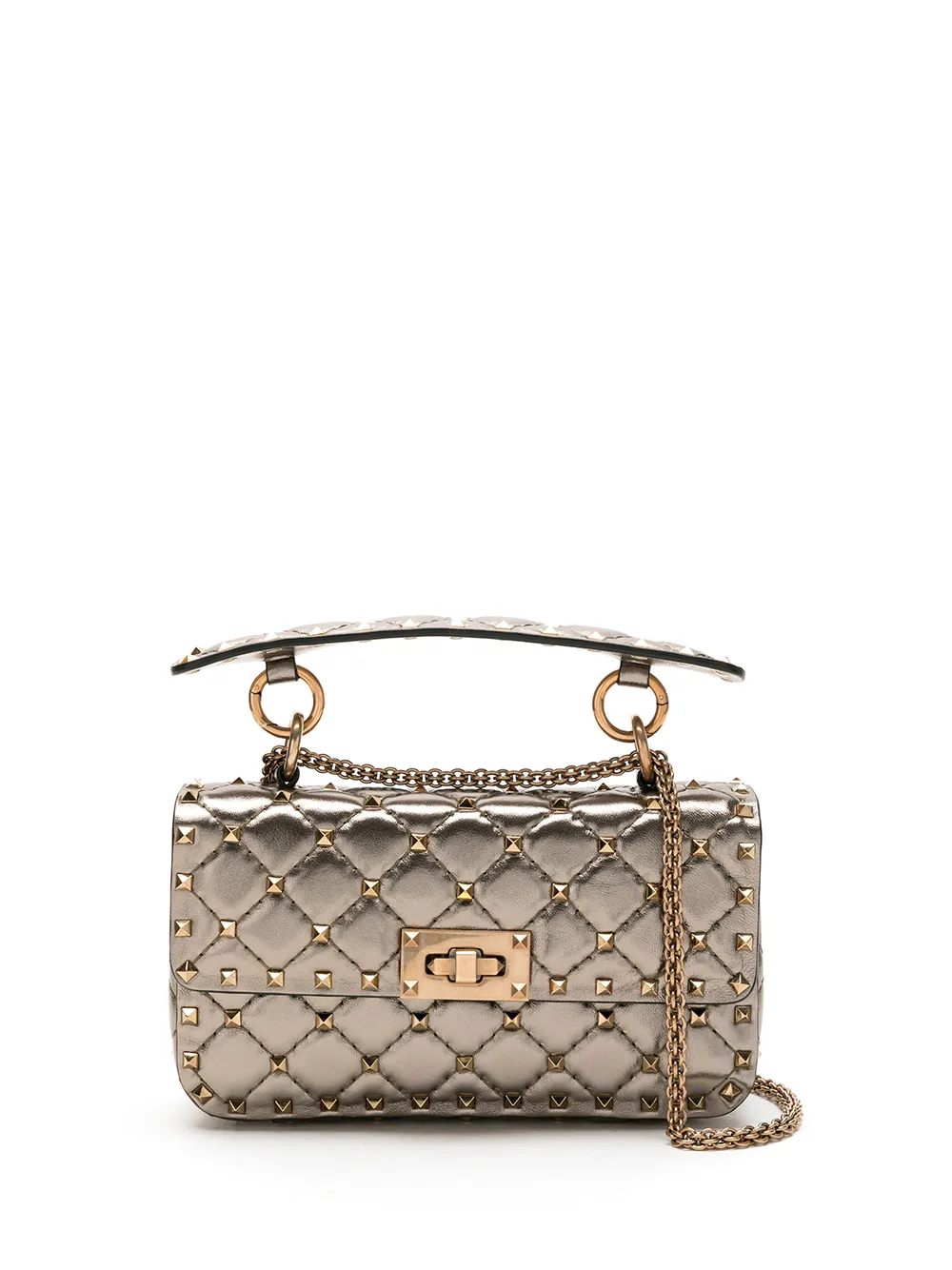 фото Valentino garavani bolsa rockstud spike metalizada