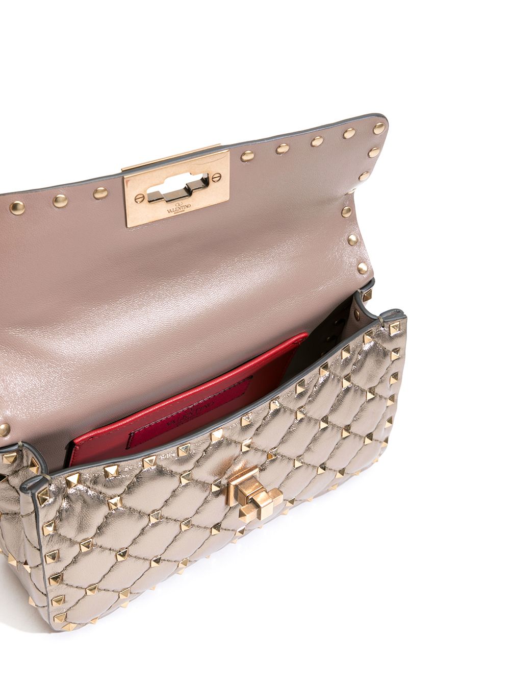 фото Valentino garavani bolsa rockstud spike metalizada