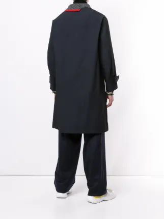 contrasting-lapel asymmetric coat展示图