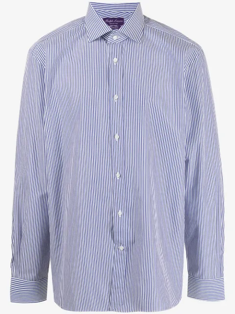 Ralph Lauren Purple Label camisa con motivo de rayas