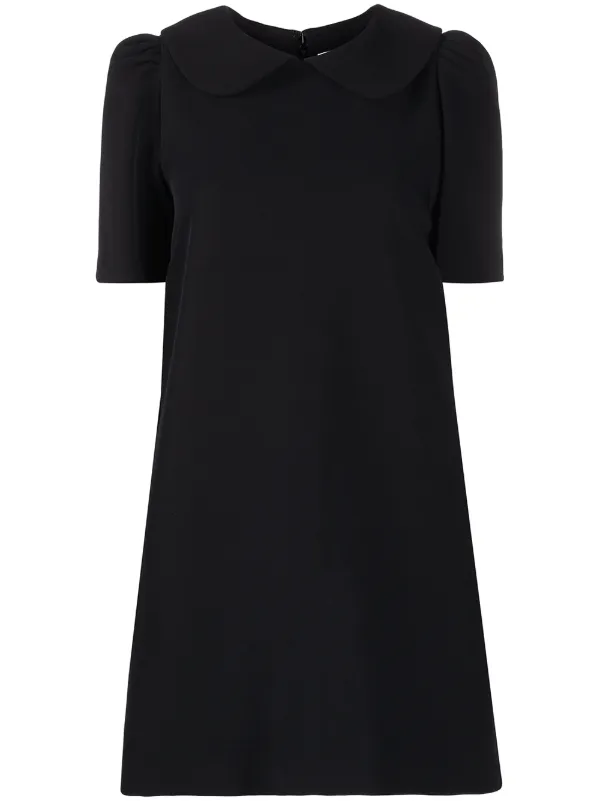 black collar shift dress