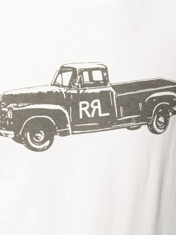 Ralph Lauren RRL short-sleeved Truck Print T-shirt | White